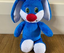 Blue Kinder Bunny Plush Toy