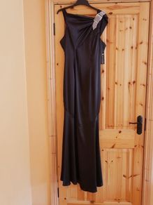 Black occasion dress. Maxi length. Size 14. New.