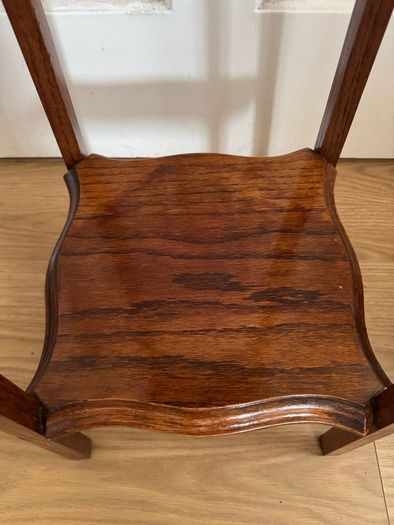 Vintage Solid Oak Plant Stand/Jardiniere Table - Two Tier