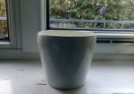 Beautiful white and gold pottery plant pot