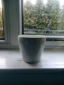 Beautiful white and gold pottery plant pot