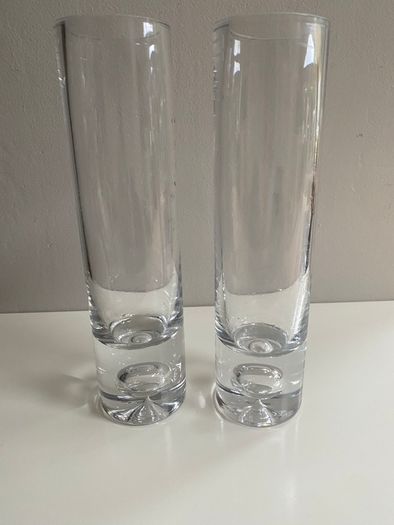 hand blown Scandinavian style bubble glass vases