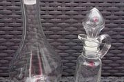 Set of 2 Glass Decanter