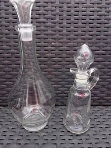 Set of 2 Glass Decanter
