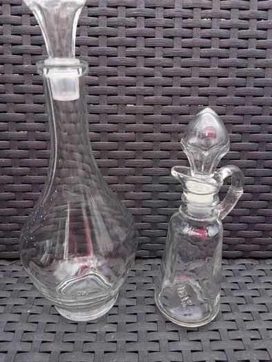 Set of 2 Glass Decanter