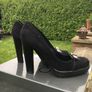Calvin Klein Ladies Black High Heel Court Shoe Image 3