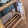 Vintage Bamboo & Glass Side Table / Bedside Table with Lower Shelf Image 2