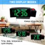 Projection Alarm Clock, Digital Clocks Bedside with Temperature Date, Adjustable Brightness, Snooze, LED Curved Screen Clocks for Bedrooms Office Home Desktop Image 9