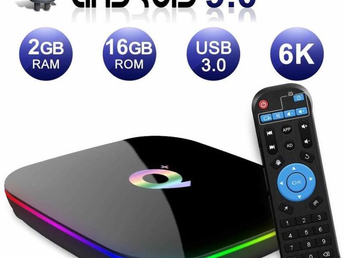 Brand New Android Tv Box, Q Plus 2gb Ram/16gb Rom H6 Quad-core Support 2.4ghz Wifi 6k Hdmi Dlna 3d Smart Tv Box