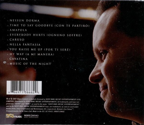 Free Postage! Paul Potts. One Chance. CD.