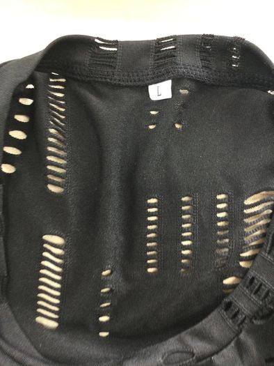 Men black tshirt size large l