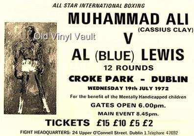 Muhammad Ali V Al (Blue) Lewis Croke Park Dublin 1972 new A3 size repro poster