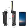 Portable Folding COB LED Work Light Battery Powered With Magnetic Base Hanging Hook 180 Rotate And 5 Working Modes For Car Repair, Household, Garage, Camping, And Emergency Use Image 2