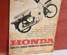 Honda 50 Reproduction Irish Advert Poster Ireland