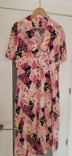 Nobody's Child pink floral midi Sz 14UK