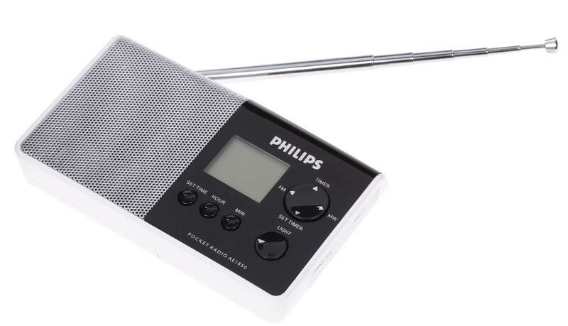Radio Vintage Philips AE1850 - FM / MW - Argenté - Fonctionnelle