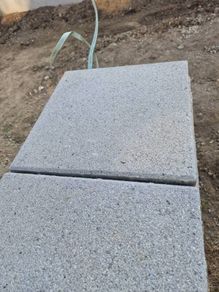 Grey paving slabs