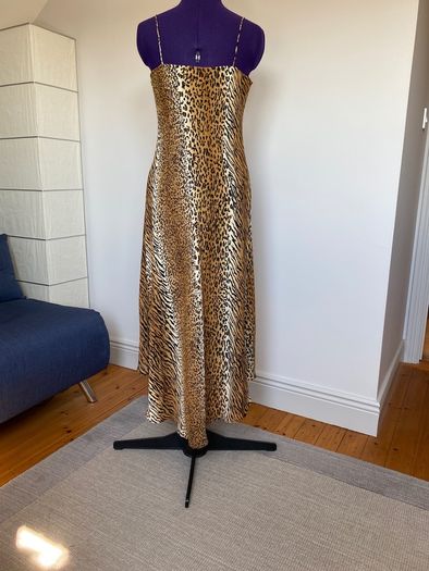 Animal print midi dress