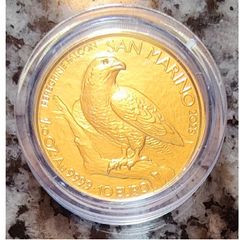 San Marino 10 Euro Gold (.9999) Brilliant Uncirculated Coin 2025 - Falco Pellegrino