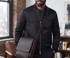Stunning Givenchy French Couture Men's Leather Messenger Laptop Bag