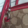 Coach Prairie Satchel Bag 36311 Brown Khaki Red Image 6