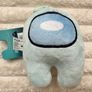 Light Blue Among Us keychain bag clip plush soft  approx. 11 cm. Please see photos Image 3