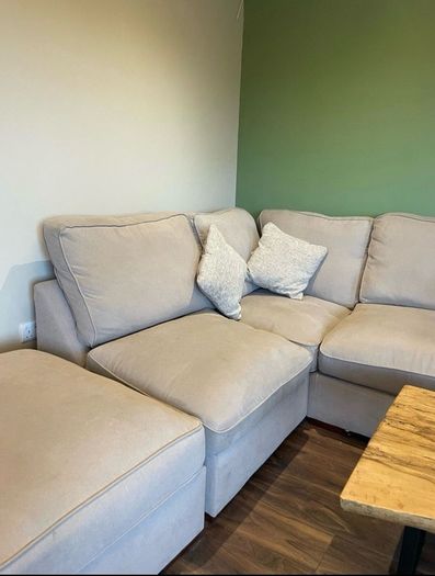 corner couch and swivel chair