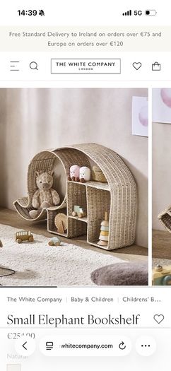 Elephant bookcase for nursery