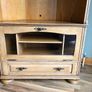 light oak solid tv corner unit ..immaculate Image 2