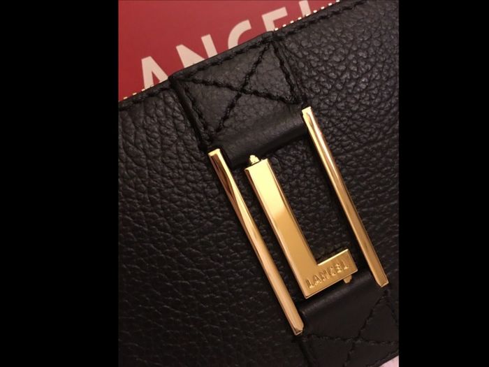 LANCEL Black Wrap Around Zip Purse