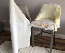 TwoTufted bar stools  - needs reupholstery