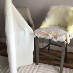 TwoTufted bar stools  - needs reupholstery