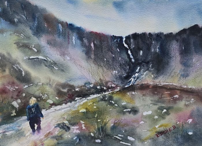 mahon falls watercolour