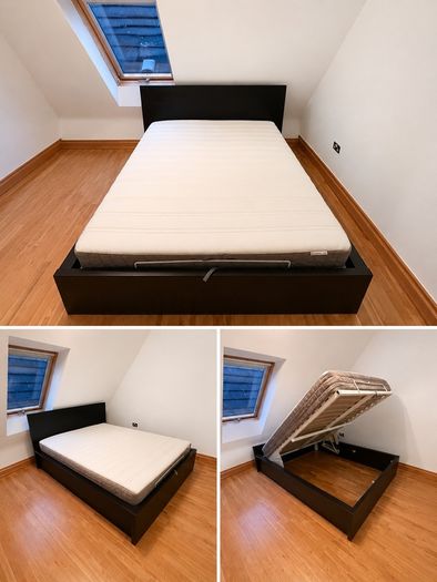 Storage bed and mattress