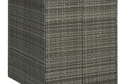 Corner Bar Table Grey 100x50x105 cm Poly Rattan