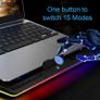 RGB Gaming Cooling Pad Quiet Laptop and Notebook Cooling Pad With 5 Fans, Touch Button and Blue LED Laptop Cooler fits 12"-19" Image 7