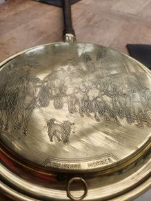 Victorian Brass bed warmer as new