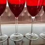 Vintage Italian Hand Blown Ruby Red Wine or Water Goblets 23 cm Tall Image 6