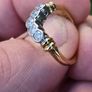 18ct Yellow Gold Diamond 5 Stone Wishbone Ring Image 6