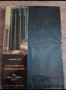 Embroidered Taffeta Curtain