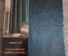 Embroidered Taffeta Curtain