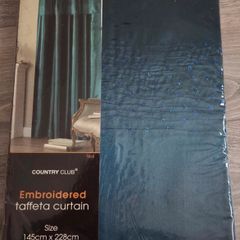 Embroidered Taffeta Curtain