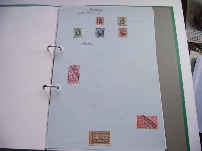 A collection of Belgian stamps on pages in binder (1893-1998)