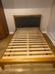 Double oak bed frame and respa spinal supreme mattress