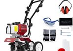 BU-KO 52CC Garden Petrol Tiller Engine 3HP 2 Strokes Lawn Soil Cultivator Rotovator Engine Lightweight Compact Powerful Sure Grip Handles Built to be Durable Dependable and Heavy Duty