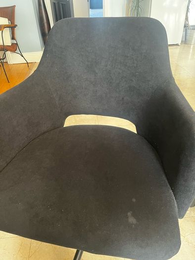 Velvet adjustable spinning desk chair