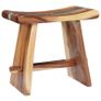 Stool Solid Suar Wood and Polyresin Image 2