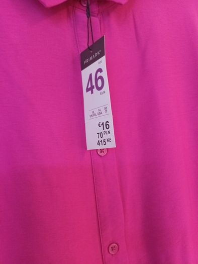 Primark  Cerise  Pink  Dress. Size 18.  B.N.W.T