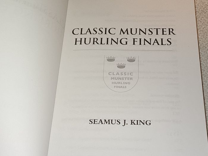 Classic Munster Hurling Finals Gaa Book For Sale Here