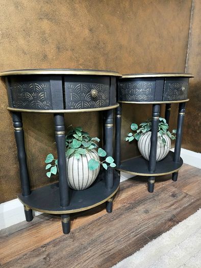 Half moon side tables / Nightstands